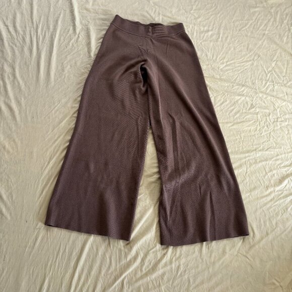 Splendid x Cella Jane | Wide-Leg Sweater Pants | Cocoa/Brown | Size M | Like New - Picture 4 of 8